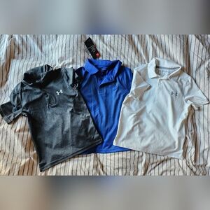 3 Boys Under Armour Dri Fit Polos